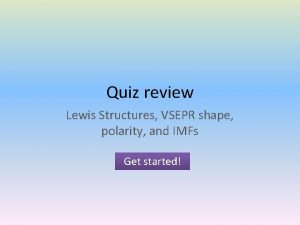 Vsepr quiz