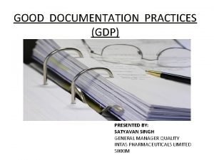 Iso good documentation practices