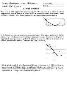 Prova di recupero corso di Fisica 4 8052006