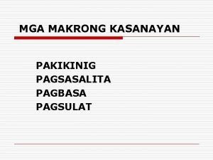 Pamantayan sa pakikinig ng tula