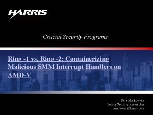 Crucial Security Programs Ring 1 vs Ring 2