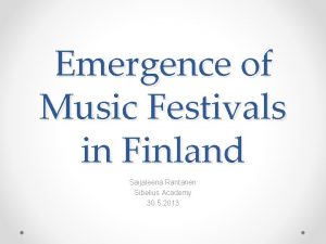 Music festivals in finland
