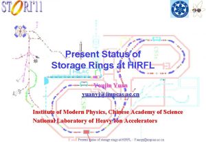 Present Status of Storage Rings at HIRFL Youjin
