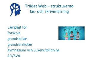 Trdet Web strukturerad ls och skrivinlrning Lmpligt frskola