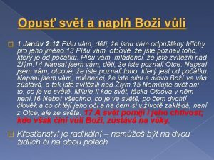 Opus svt a napl Bo vli 1 Janv