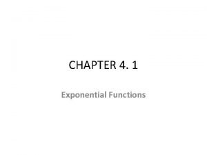 Exponential functions growth and decay