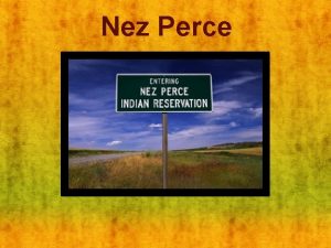 Nez perce tribe pronunciation