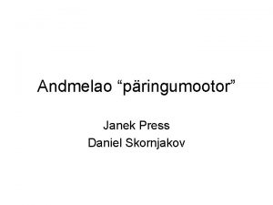 Janek press