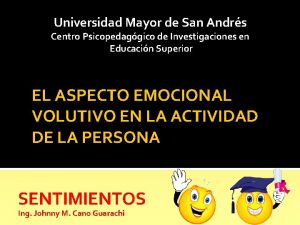 Universidad Mayor de San Andrs Centro Psicopedaggico de
