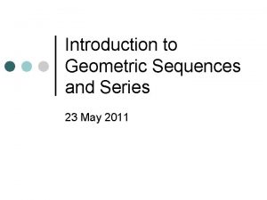 Geometric sequence