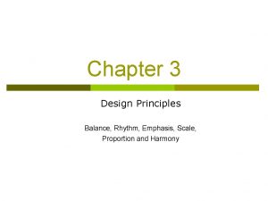 Design principles balance