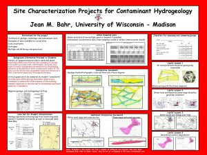 Site Characterization Projects for Contaminant Hydrogeology Jean M