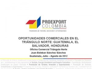 OPORTUNIDADES COMERCIALES EN EL TRINGULO NORTE GUATEMALA EL