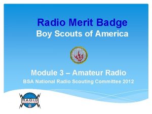 Boy scout radio merit badge