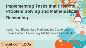 Implementing Tasks that Promote Problem Solving and Mathematical