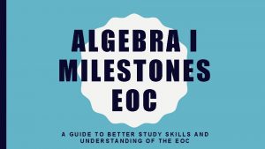 Georgia milestone algebra 1 formula sheet