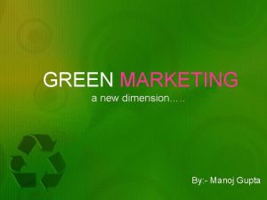 Green marketing definition