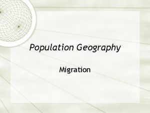 Population Geography Migration Vocabulary Migration A permanent move