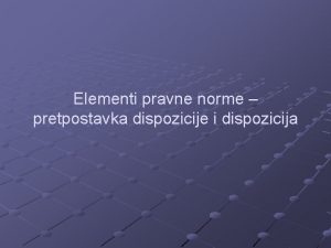 Dispozicija