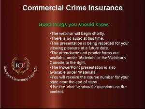 Commercial crime coverage form