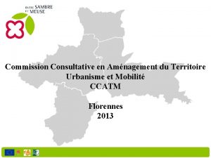 Commission Consultative en Amnagement du Territoire Urbanisme et