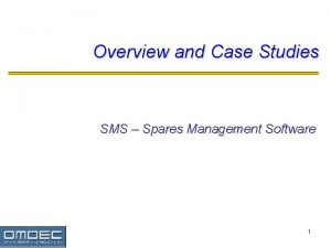 Spares management software
