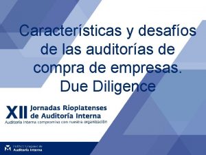 Caractersticas y desafos de las auditoras de compra