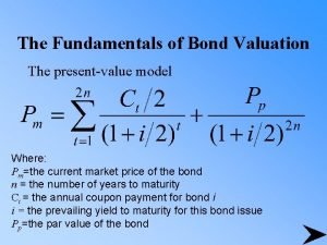 Bond valuation model