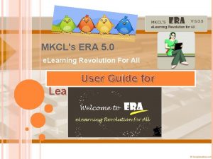 Era e learning revolution for all