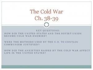 Cold war map