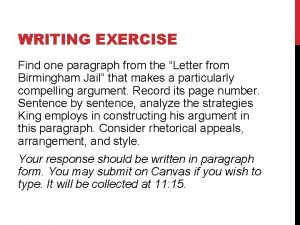 Paragraph writing