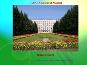 PANDA Solenoid Magnet Status of work BINP Sergey