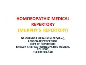 Murphy repertory rubrics