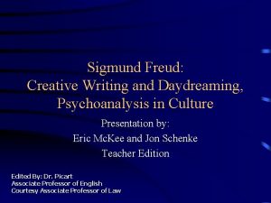 Freud daydreaming and creative writing Freud daydreaming and creative writing