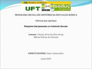 PROGRAMA ESCOLA DE GESTORES DA EDUCAO BSICA TTULO