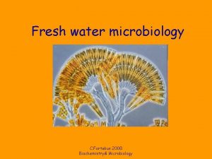 Fresh water microbiology C Fortelius 2008 Biochemistry Microbiology