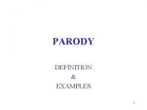 Parody dictionary