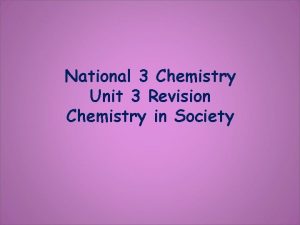 National 3 chemistry