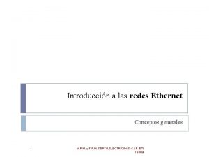 Introduccin a las redes Ethernet Conceptos generales 1