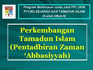 Pendidikan jarak jauh ukm