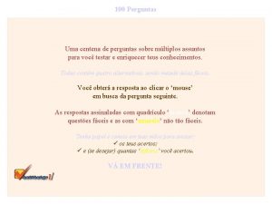100 Perguntas Uma centena de perguntas sobre mltiplos