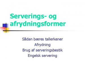 Serveringsbestik