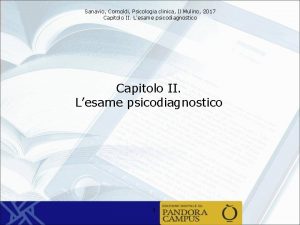 Psicologia clinica sanavio