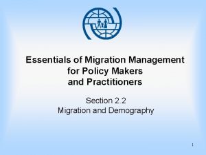 Essentials of Migration Management for Policy Makers and