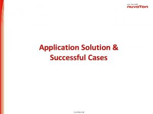 Application Solution Successful Cases CAN Application NUC 140