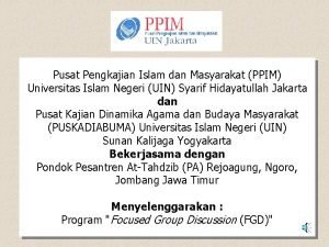 Pusat Pengkajian Islam dan Masyarakat PPIM Universitas Islam