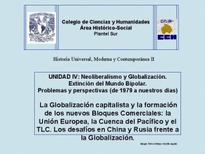 Colegio de Ciencias y Humanidades rea HistricoSocial Plantel