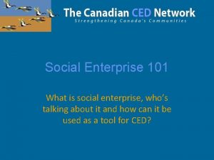 Social Enterprise 101 What is social enterprise whos