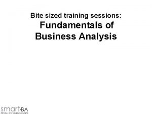 Fundamental of business analysis