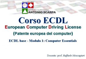 Corso ECDL European Computer Driving License Patente europea